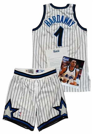 1993-94 Anfernee "Penny" Hardaway Rookie Orlando Magic NBA Playoffs Game-Used Uniform (2)(MeiGray Photo-Matched To Multiple Games)