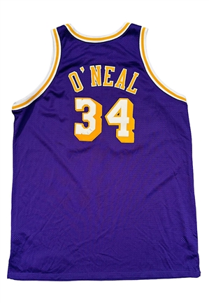 1998-99 Shaquille ONeal LA Lakers Game-Used Jersey 